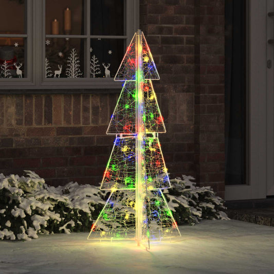Christmas Tree 100 LEDs Multicolour 120 cm Acrylic