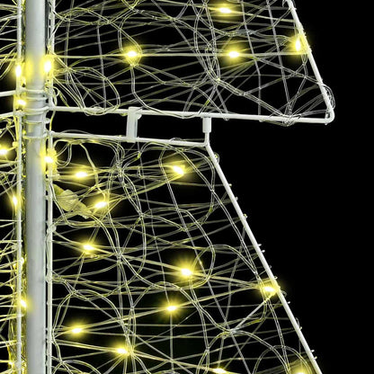 Christmas Tree with 240 LEDs Warm White 180 cm Acrylic