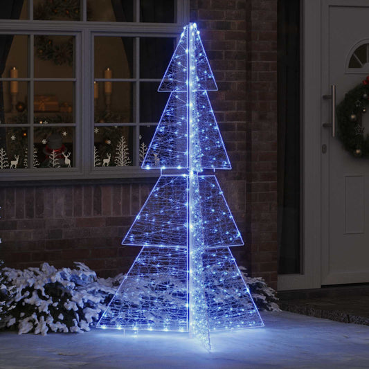 Christmas Tree 240 LEDs Blue 180 cm Acrylic