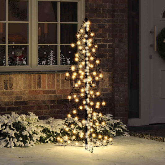 Christmas Tree 160 LEDs Warm White 150 cm Rattan