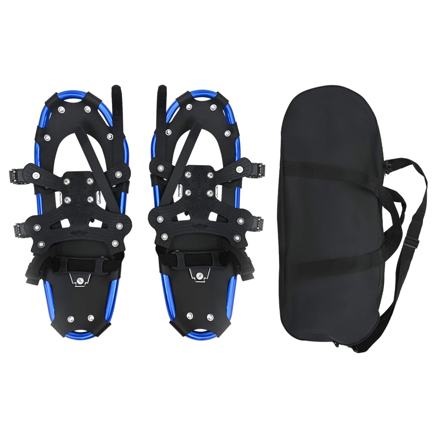 3 in 1 Snowshoes Blue and Black 53.5 x 21 cm Aluminum and HDPE