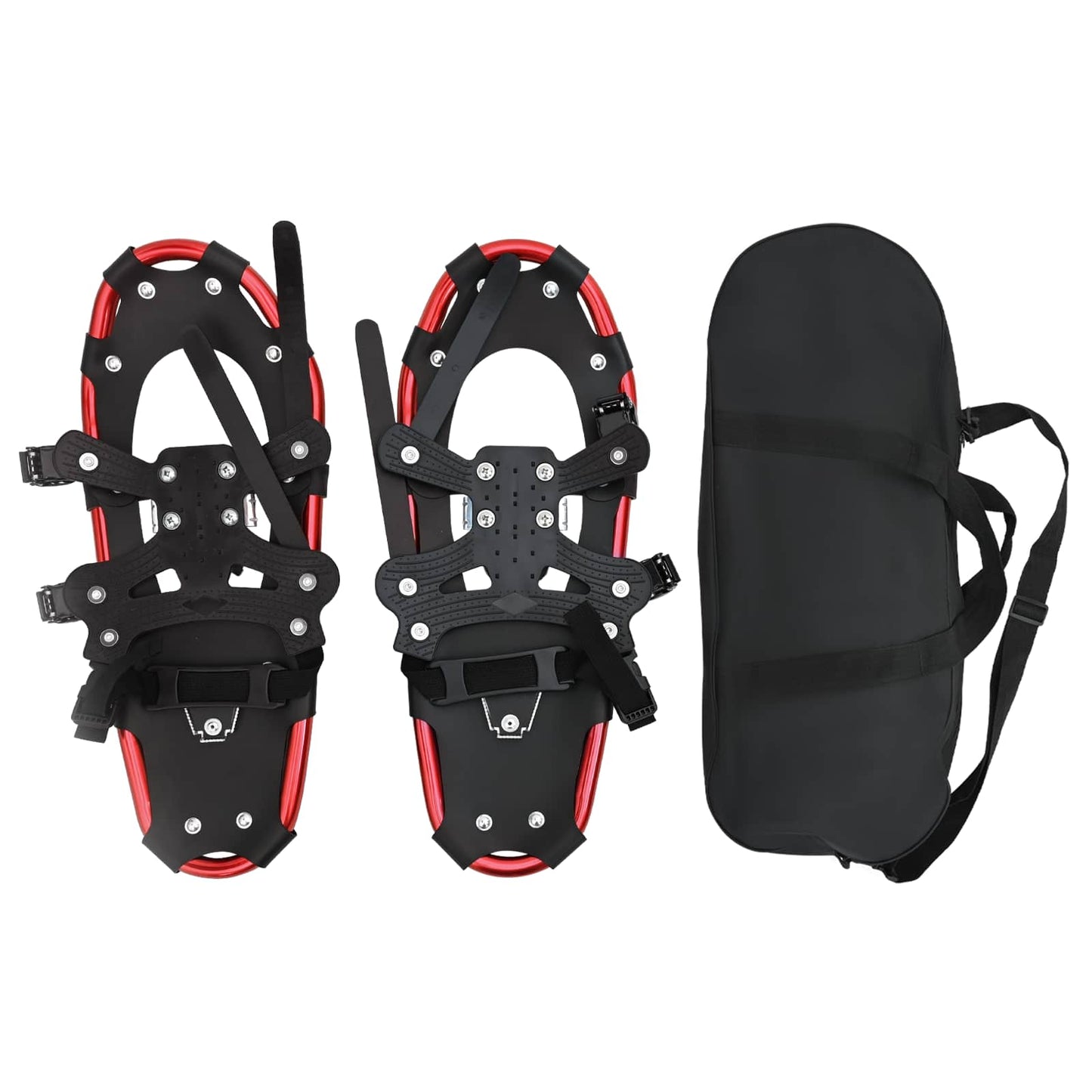 3 in 1 Snowshoes Red and Black 53.5 x 21 cm Aluminum and HDPE