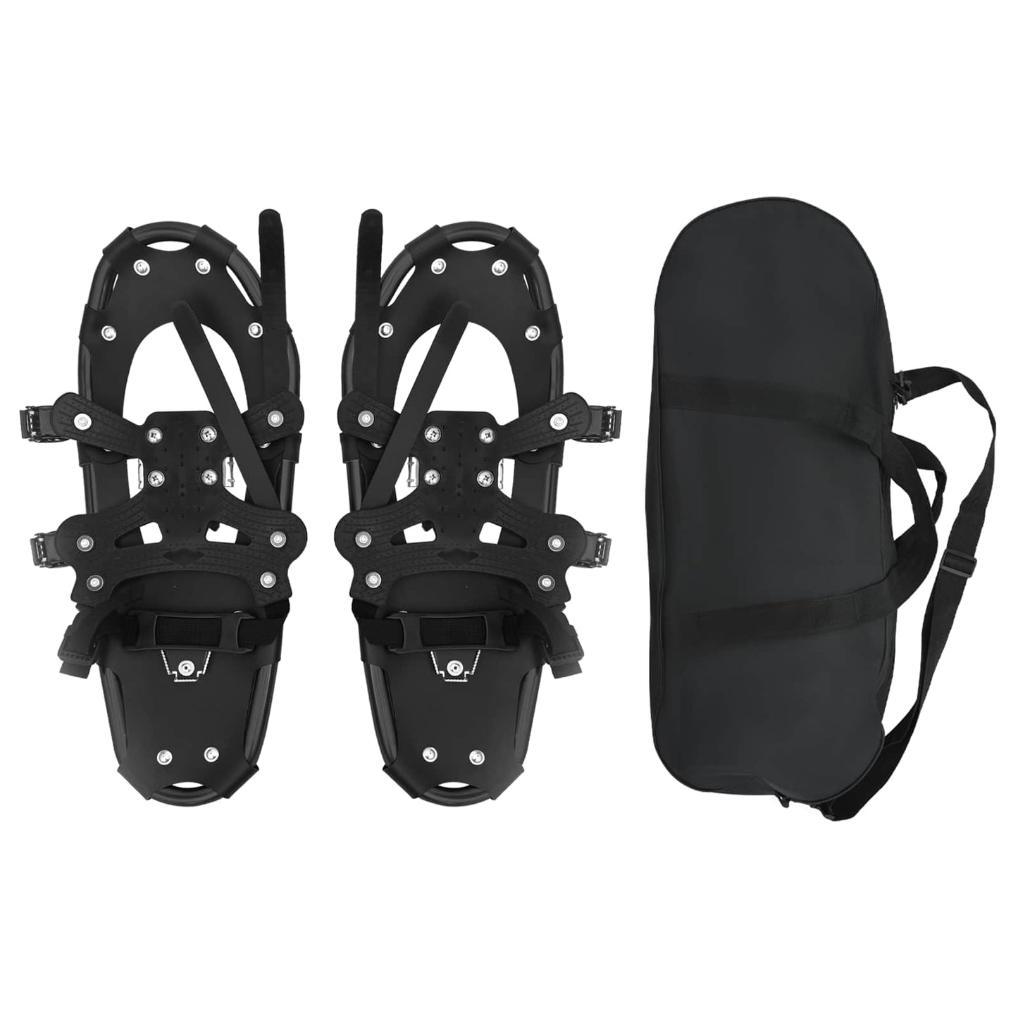 3 in 1 Snowshoes Black 53.5 x 21 cm Aluminum and HDPE