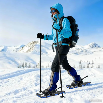 3 in 1 Snowshoes Blue and Black 63 x 21 cm Aluminum and HDPE