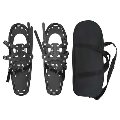 3 in 1 Snowshoes Black 63 x 21 cm Aluminum and HDPE