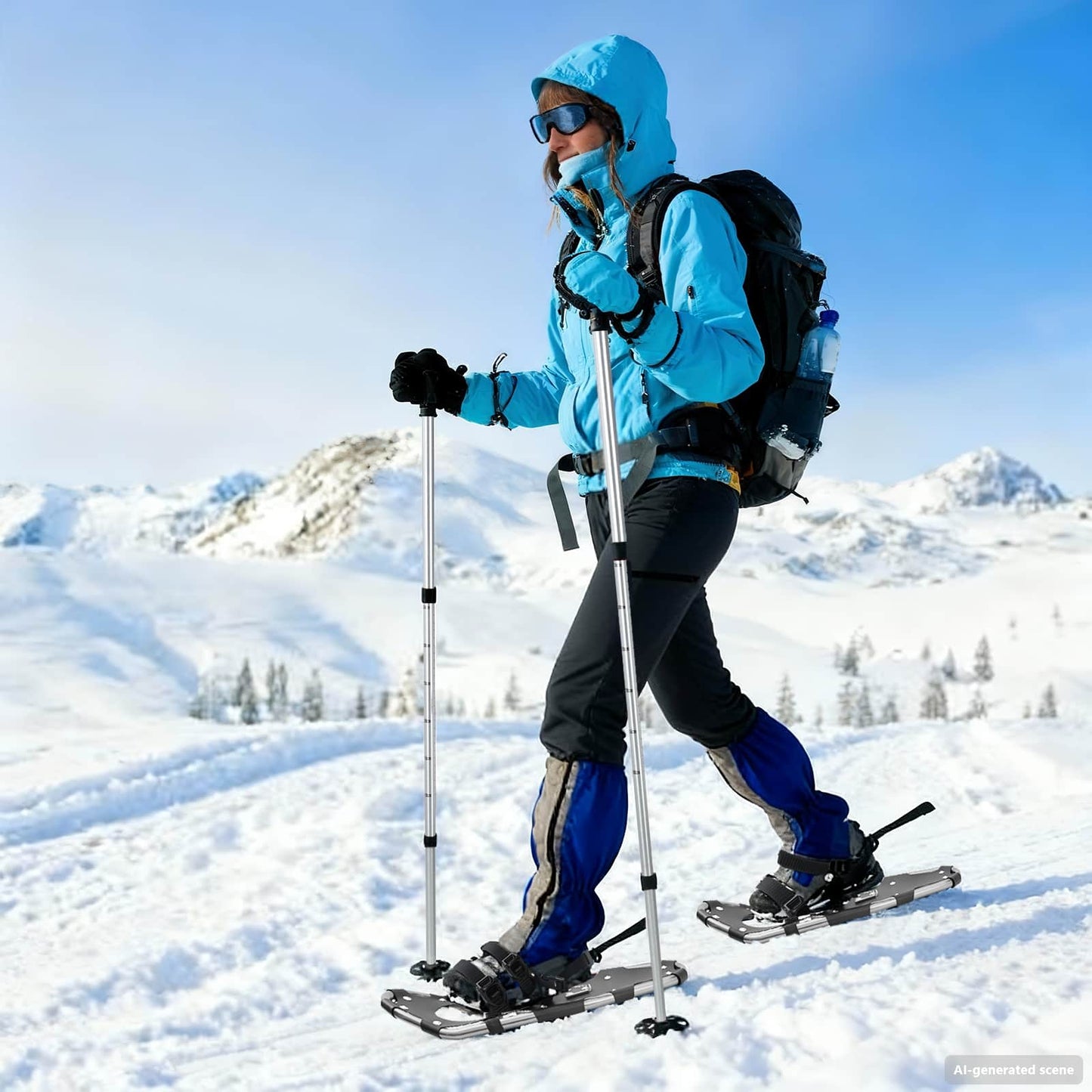 3 in 1 Snowshoes Silver and Black 63.5 x 21 cm