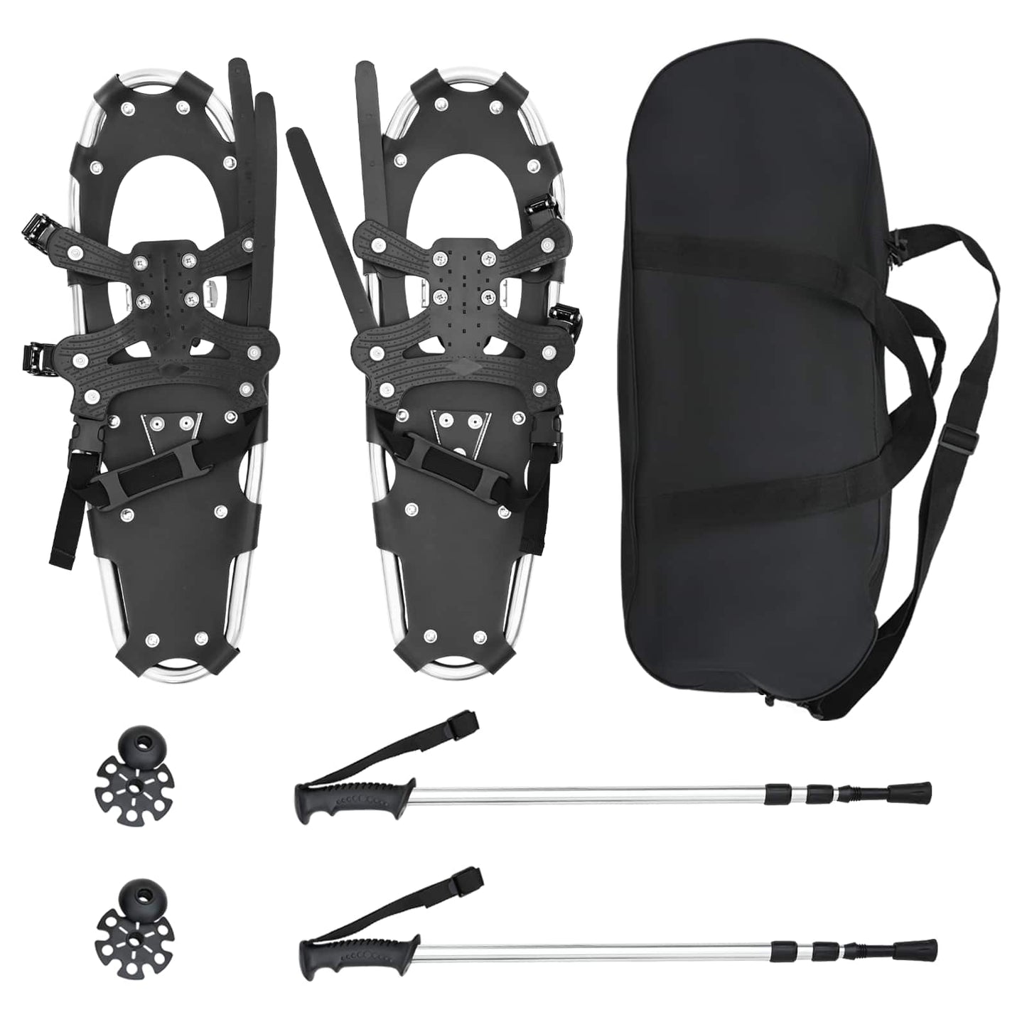 3 in 1 Snowshoes Silver and Black 63.5 x 21 cm
