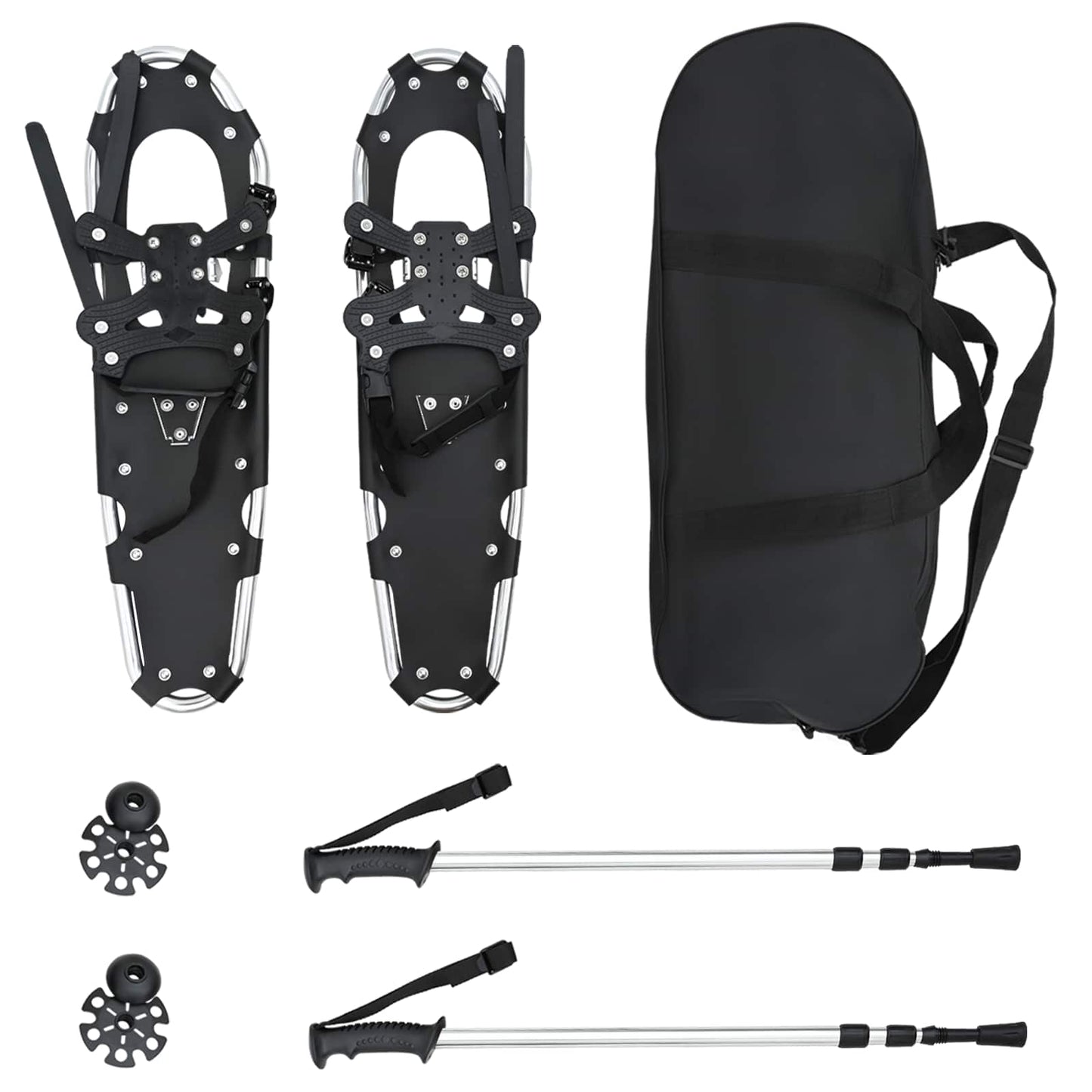 3 in 1 Snowshoes Silver and Black 78.5 x 22 cm