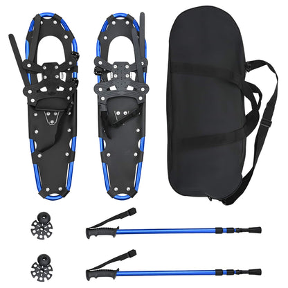 3 in 1 Snowshoes Blue and Black 78.5 x 22 cm Aluminum and HDPE