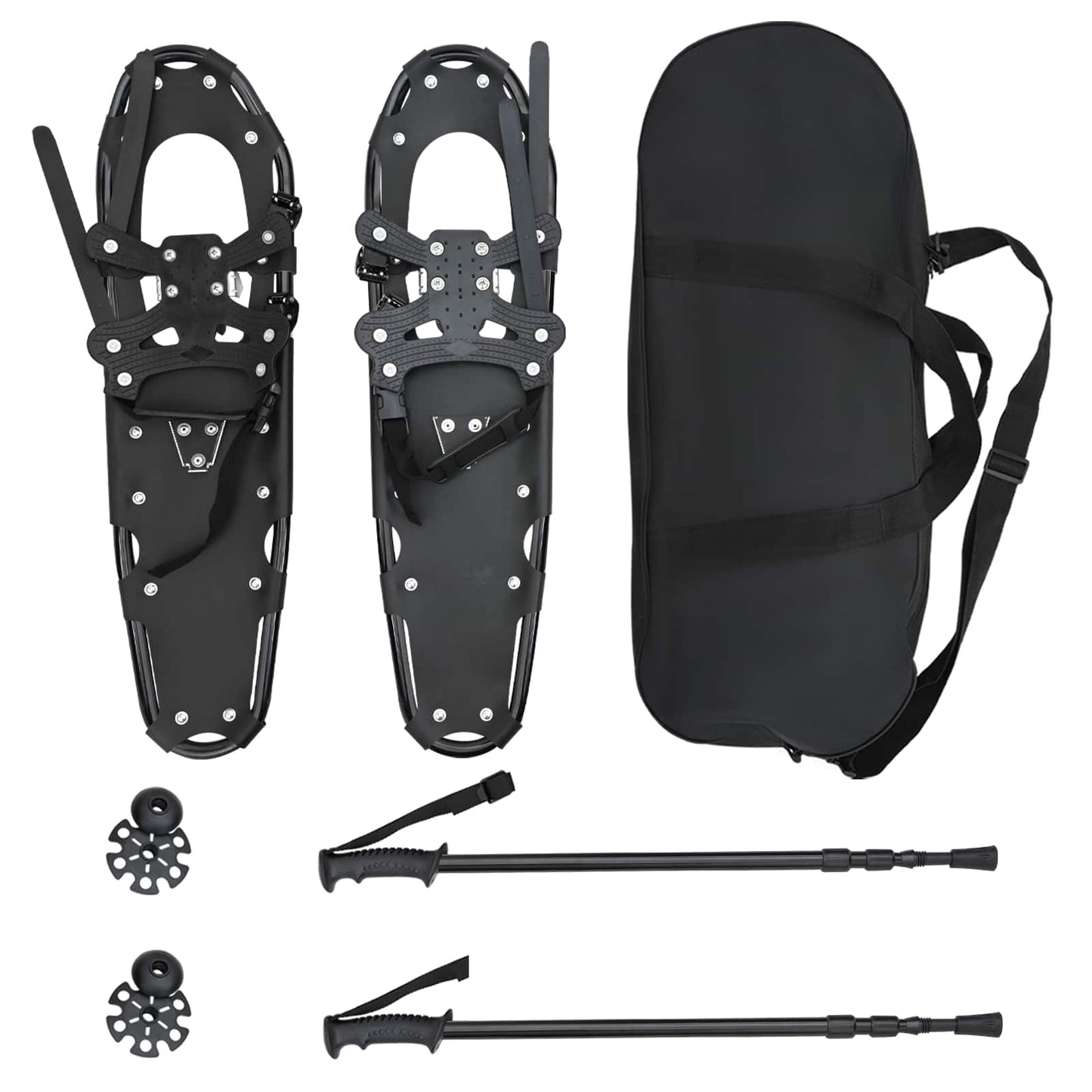 3 in 1 Snowshoes Black 78.5 x 22 cm Aluminum and HDPE