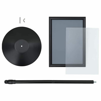 Pedestal Poster Stand Height Adjustable Silver A3 PVC and Steel