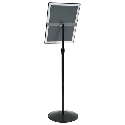 Pedestal Poster Stand Height Adjustable Silver A3 PVC and Steel
