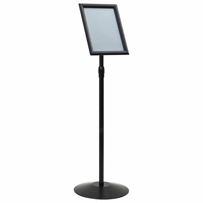 Pedestal Poster Stand Height Adjustable Silver A4 PVC and Steel
