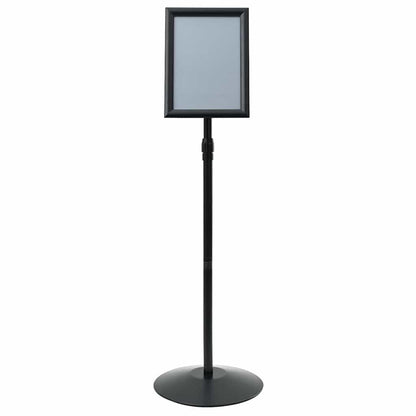 Pedestal Poster Stand Height Adjustable Silver A4 PVC and Steel