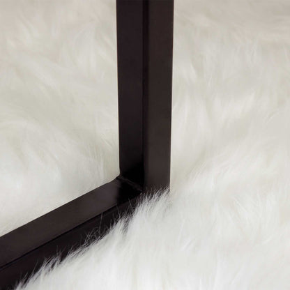 Faux Sheepskin Rug TAFALLA White 120 x 170 cm Polyester