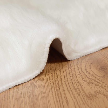 Faux Sheepskin Rug TAFALLA White 120 x 170 cm Polyester