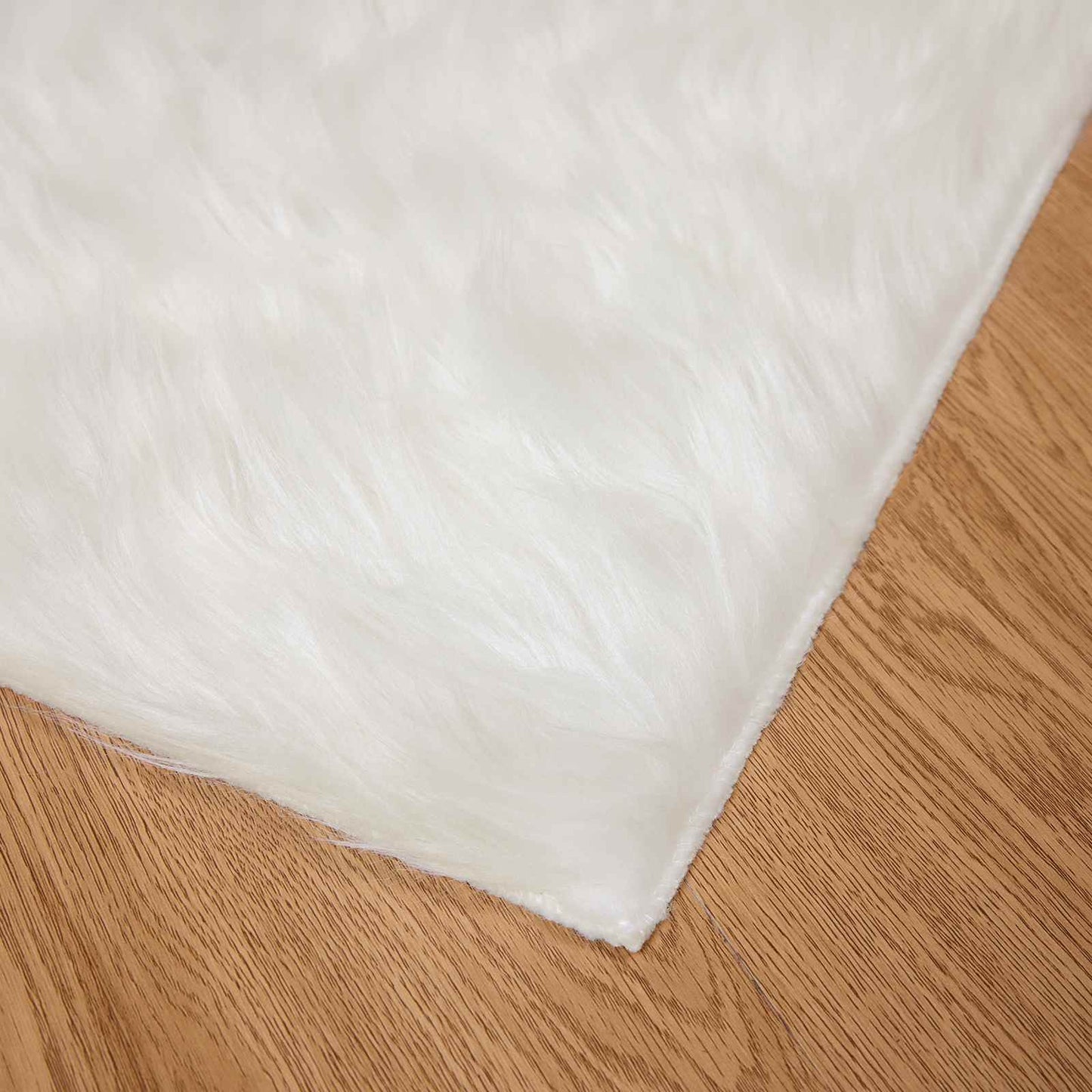 Faux Sheepskin Rug TAFALLA White 160 x 230 cm Polyester