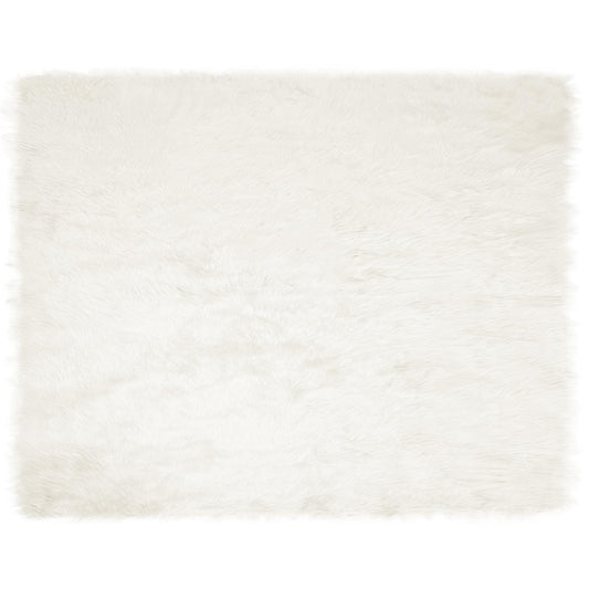 Faux Sheepskin Rug TAFALLA White 200 x 280 cm Polyester