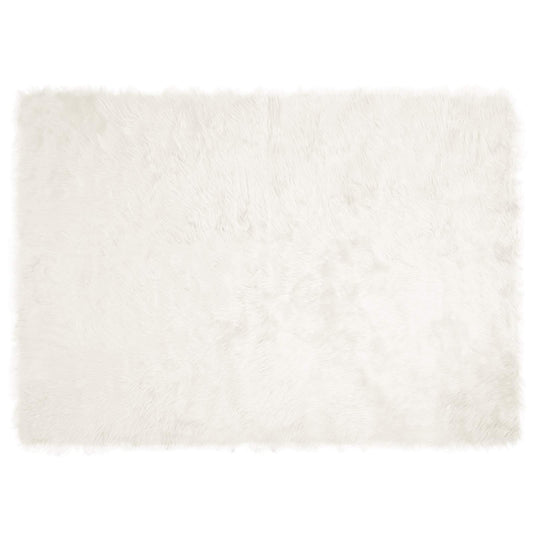 Faux Sheepskin Rug TAFALLA White 240 x 340 cm Polyester