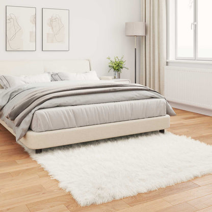 Faux Sheepskin Rug TAFALLA White 160 x 160 cm Polyester