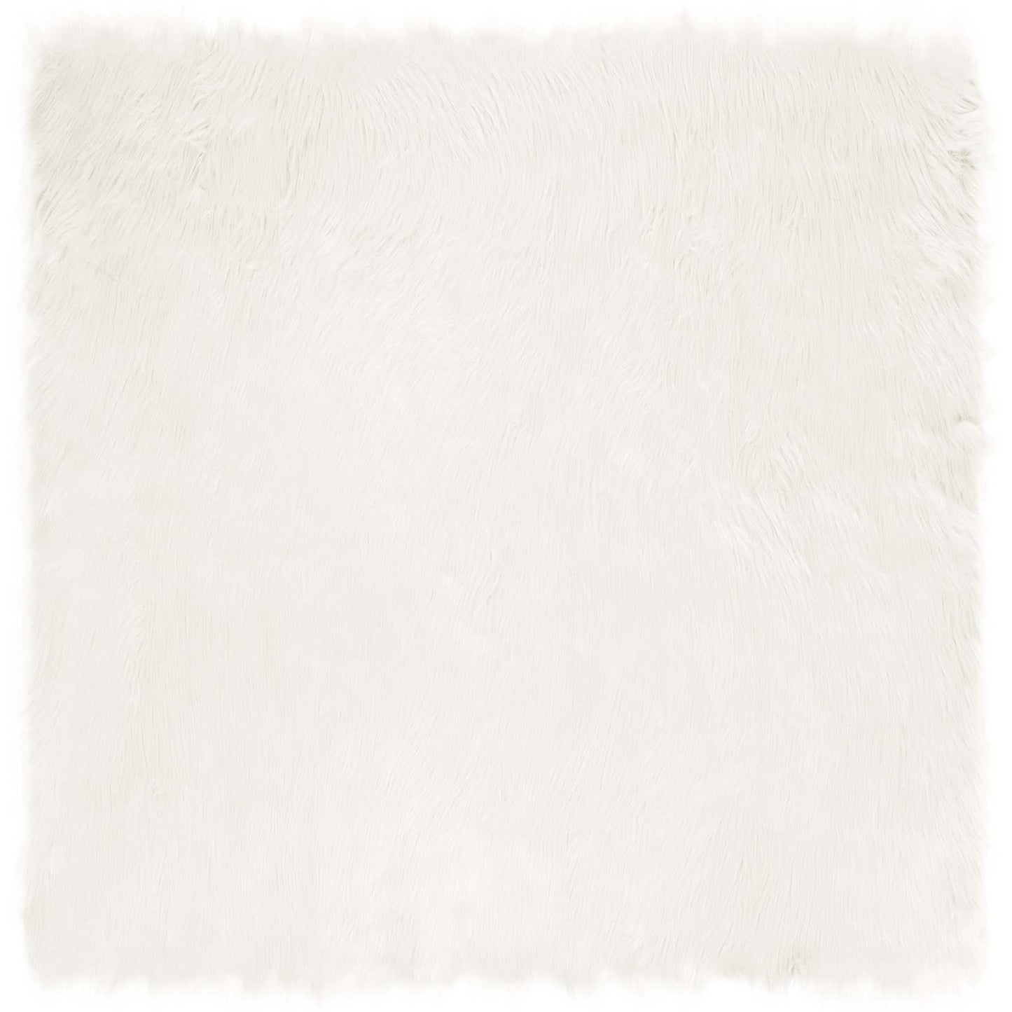Faux Sheepskin Rug TAFALLA White 160 x 160 cm Polyester
