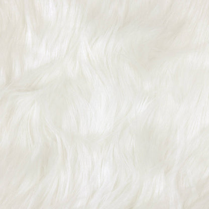 Faux Sheepskin Rug TAFALLA White Ø 160 cm Polyester