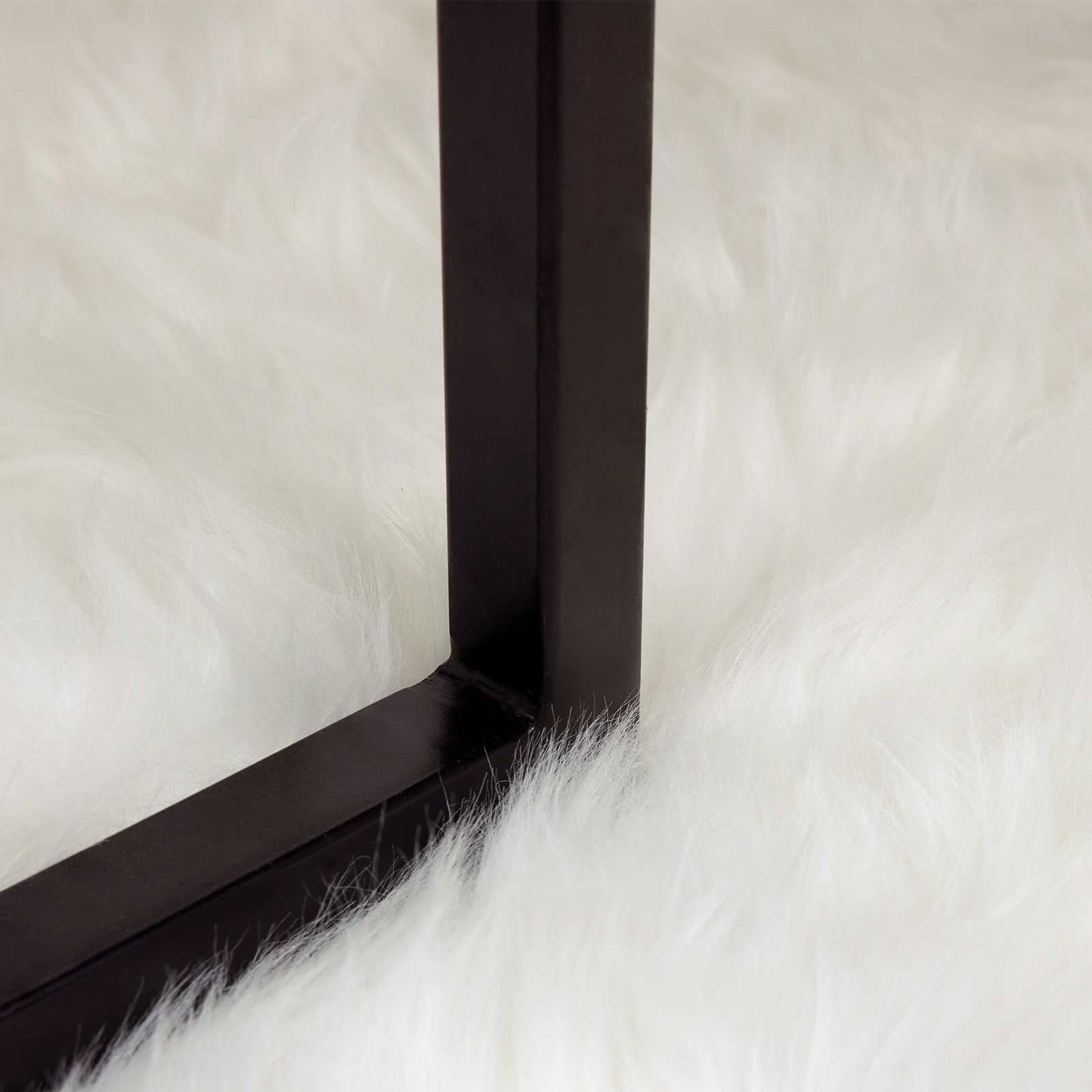 Faux Sheepskin Rug TAFALLA White 60 x 90 cm Polyester