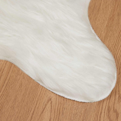 Faux Sheepskin Rug TAFALLA White 60 x 90 cm Polyester