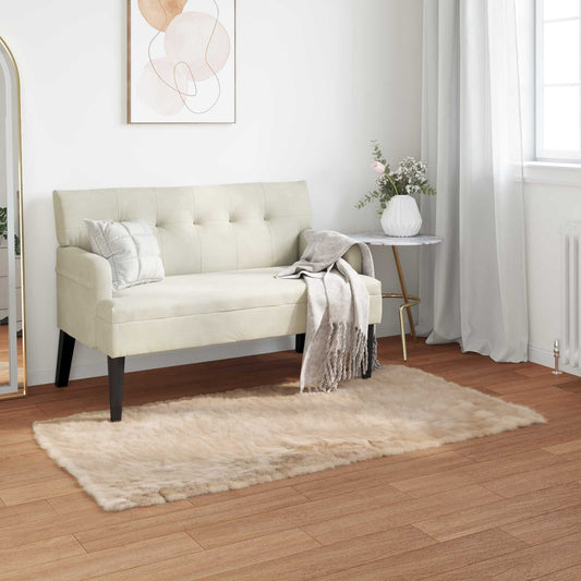 Faux Sheepskin Rug TAFALLA Beige 60 x 110 cm Polyester