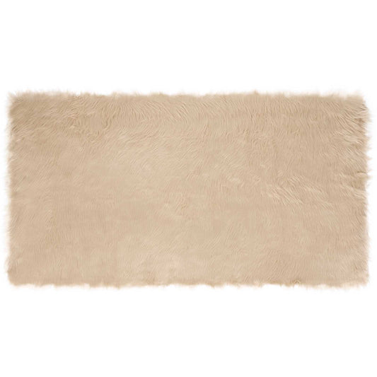 Faux Sheepskin Rug TAFALLA Beige 60 x 110 cm Polyester