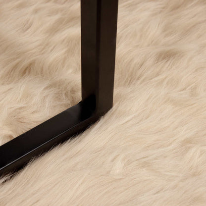 Faux Sheepskin Rug TAFALLA Beige 80 x 150 cm Polyester