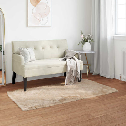 Faux Sheepskin Rug TAFALLA Beige 80 x 150 cm Polyester