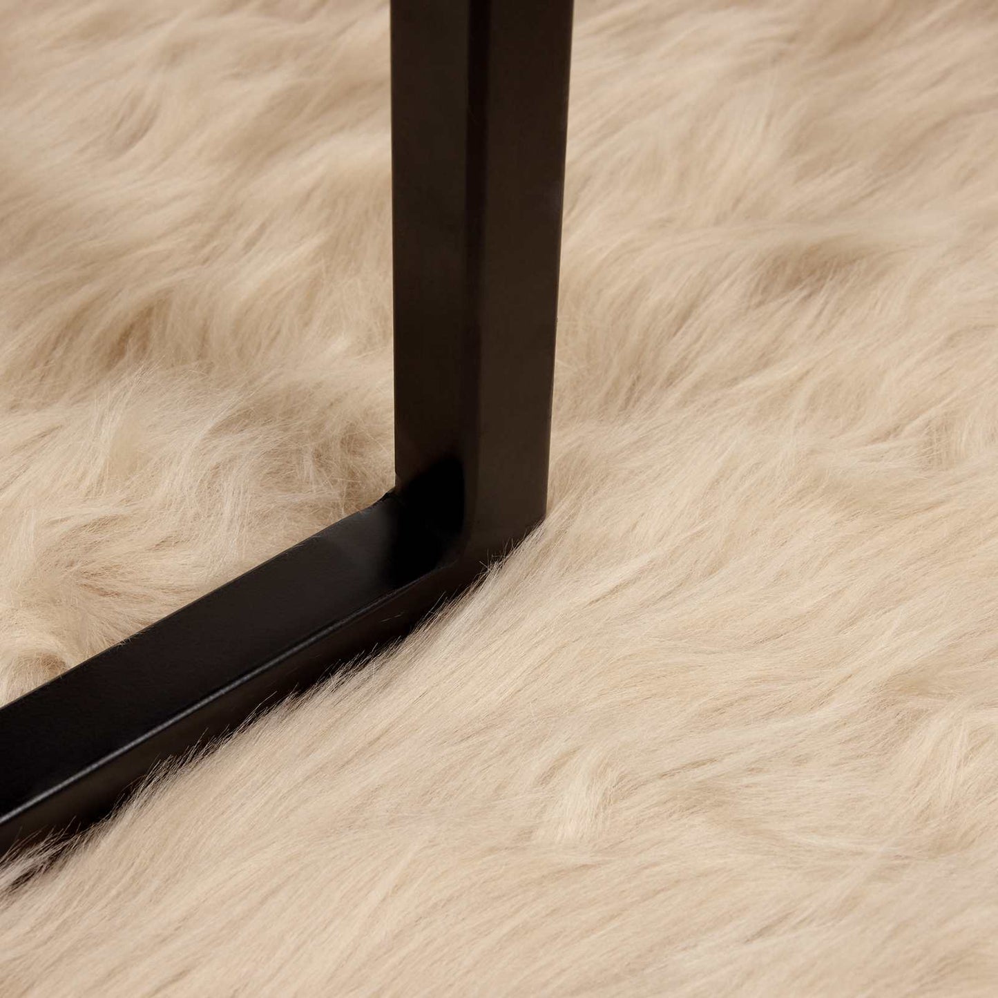 Faux Sheepskin Rug TAFALLA Beige 80 x 200 cm Polyester