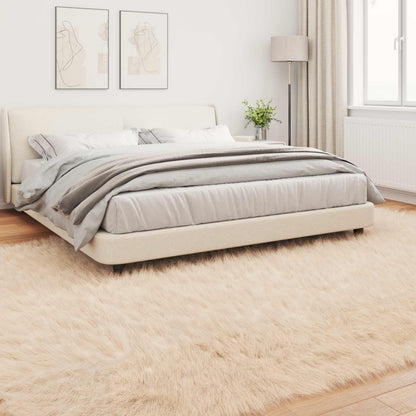 Faux Sheepskin Rug TAFALLA Beige 240 x 340 cm Polyester