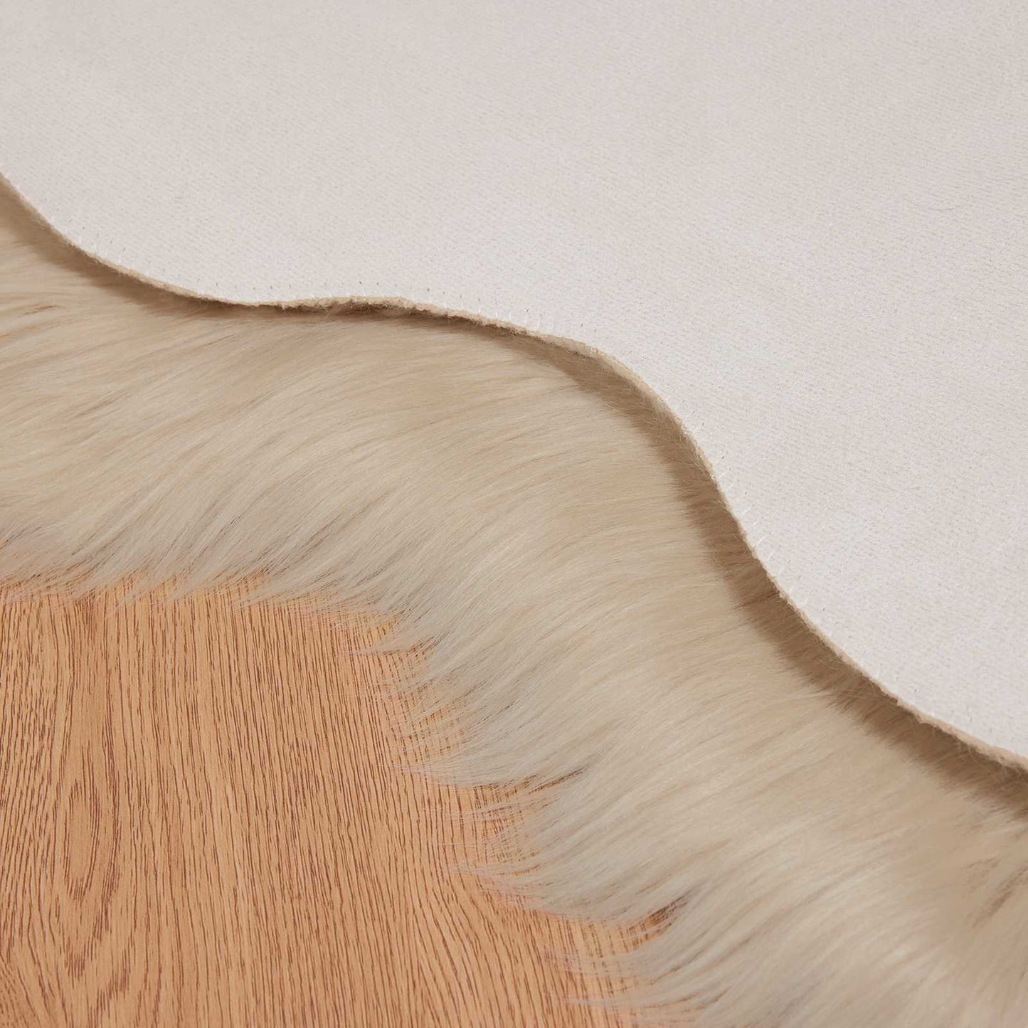 Faux Sheepskin Rug TAFALLA Beige 50 x 80 cm Polyester