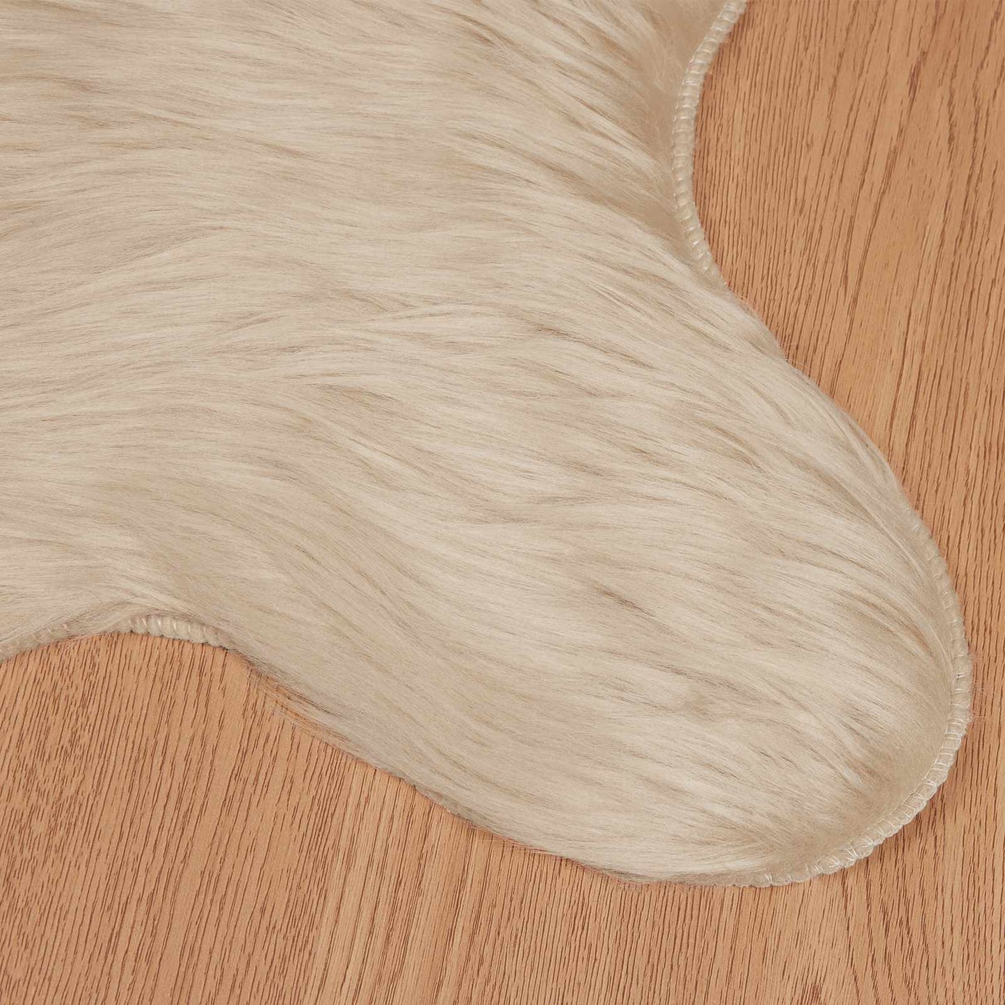 Faux Sheepskin Rug TAFALLA Beige 50 x 80 cm Polyester