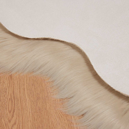 Faux Sheepskin Rug TAFALLA Beige 60 x 90 cm Polyester