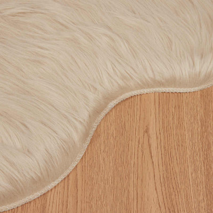 Faux Sheepskin Rug TAFALLA Beige 80 x 120 cm Polyester