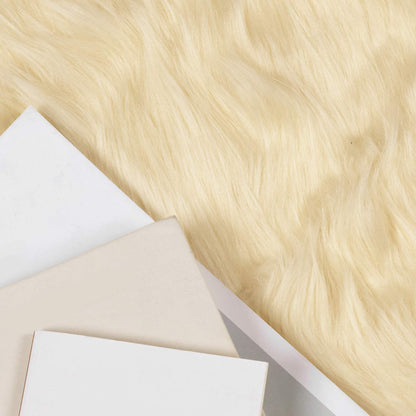 Faux Sheepskin Rug TAFALLA Cream 60 x 110 cm Polyester
