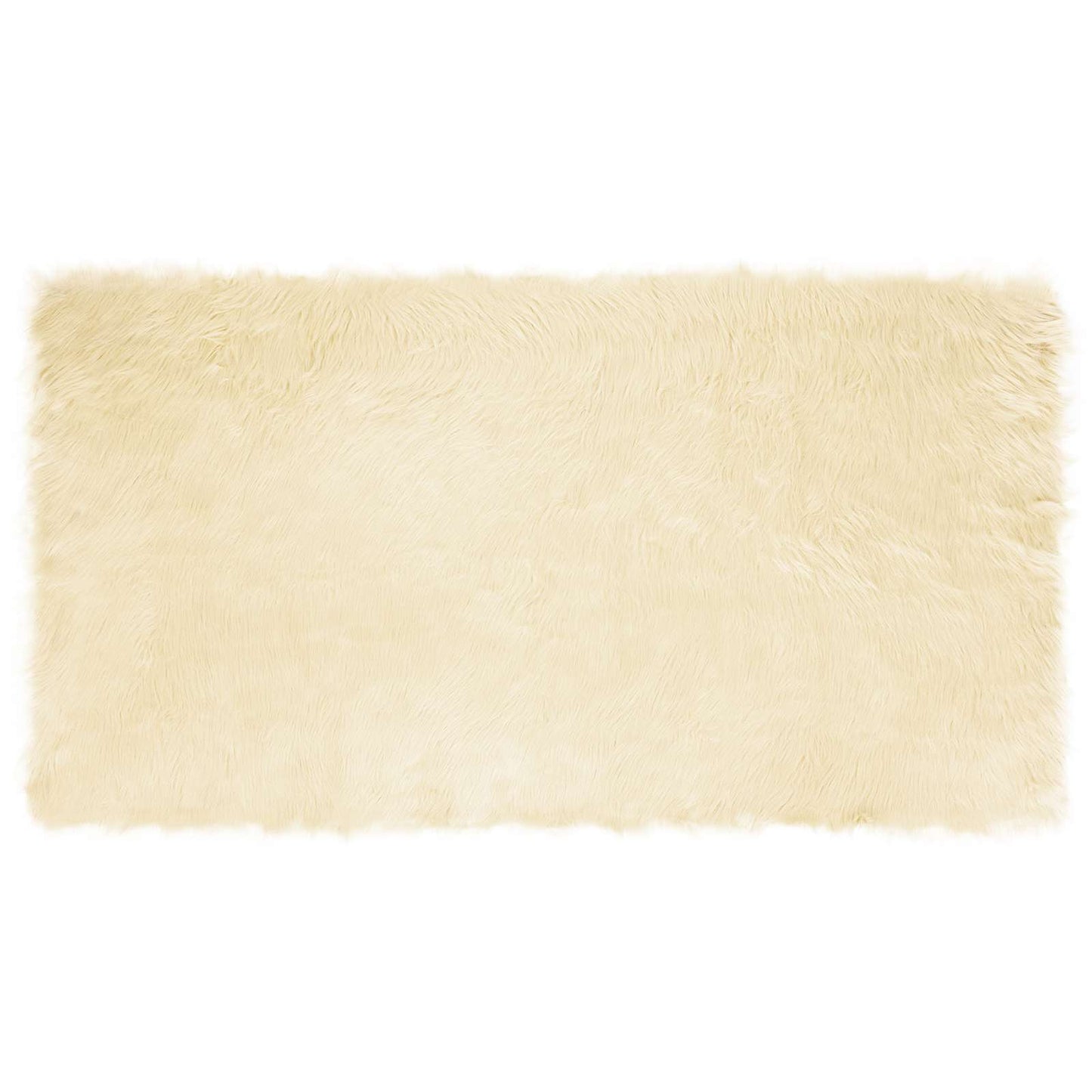 Faux Sheepskin Rug TAFALLA Cream 80 x 150 cm Polyester