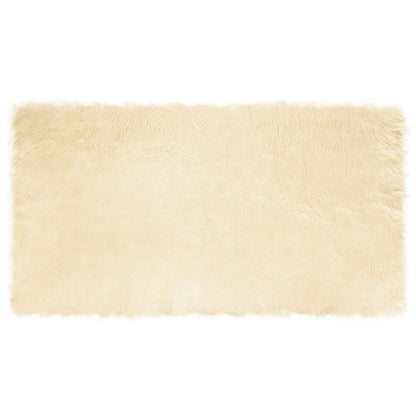 Faux Sheepskin Rug TAFALLA Cream 80 x 150 cm Polyester