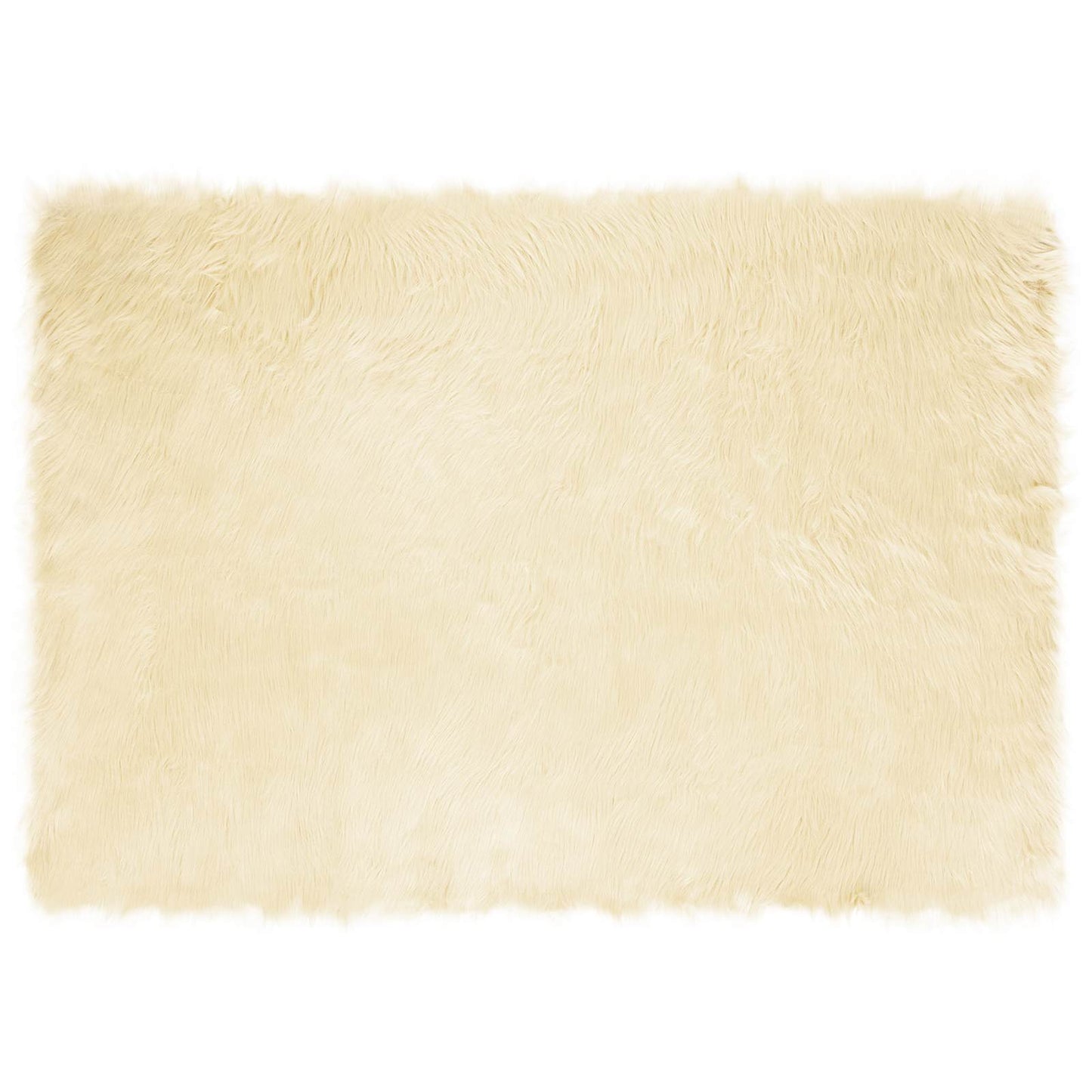 Faux Sheepskin Rug TAFALLA Cream 120 x 170 cm Polyester