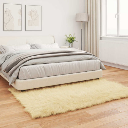 Faux Sheepskin Rug TAFALLA Cream 160 x 230 cm Polyester