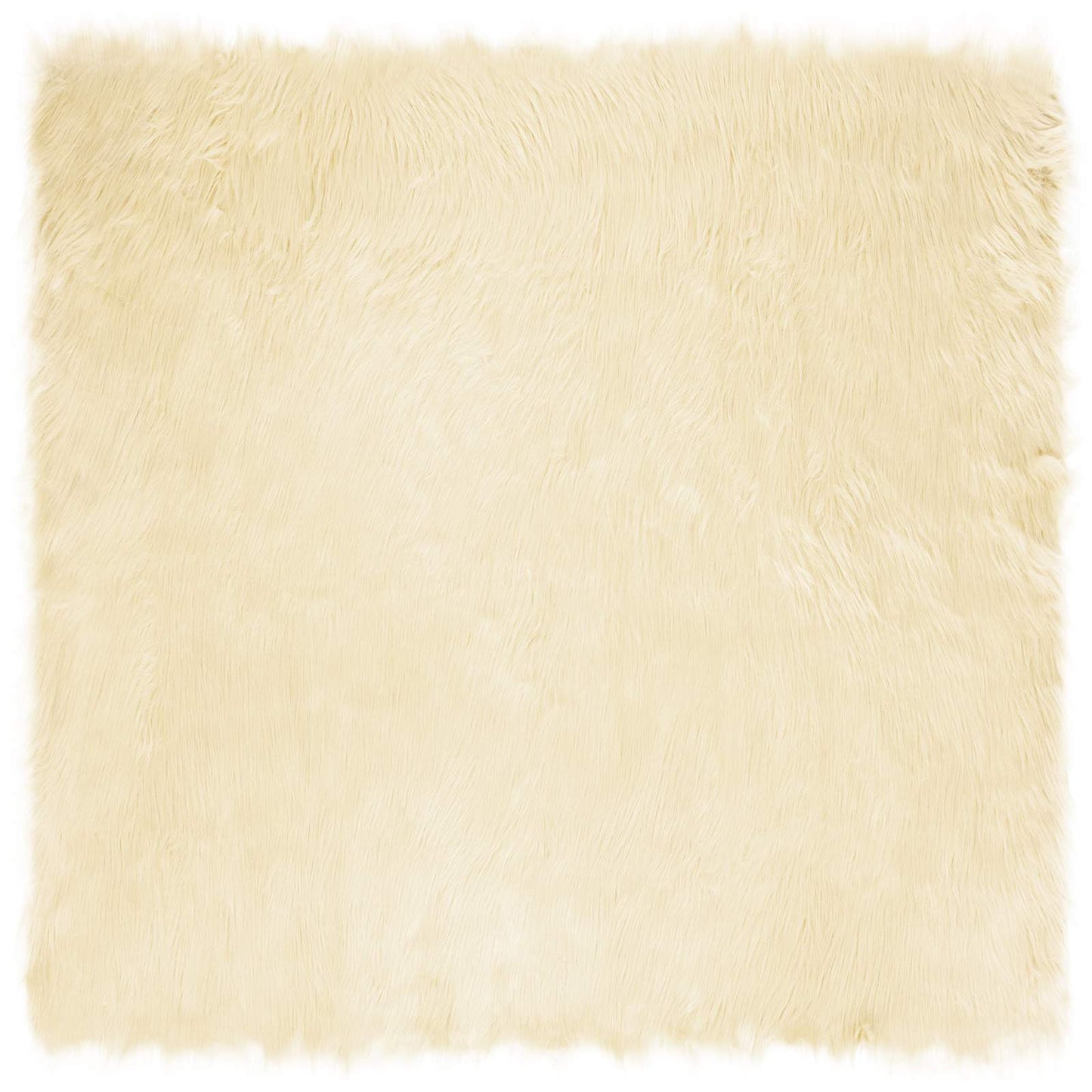 Faux Sheepskin Rug TAFALLA Cream 160 x 160 cm Polyester
