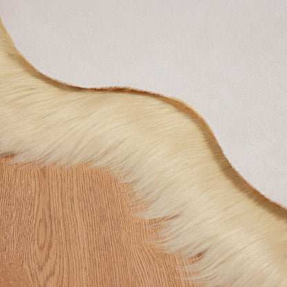 Faux Sheepskin Rug TAFALLA Cream 50 x 80 cm Polyester