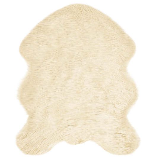 Faux Sheepskin Rug TAFALLA Cream 50 x 80 cm Polyester