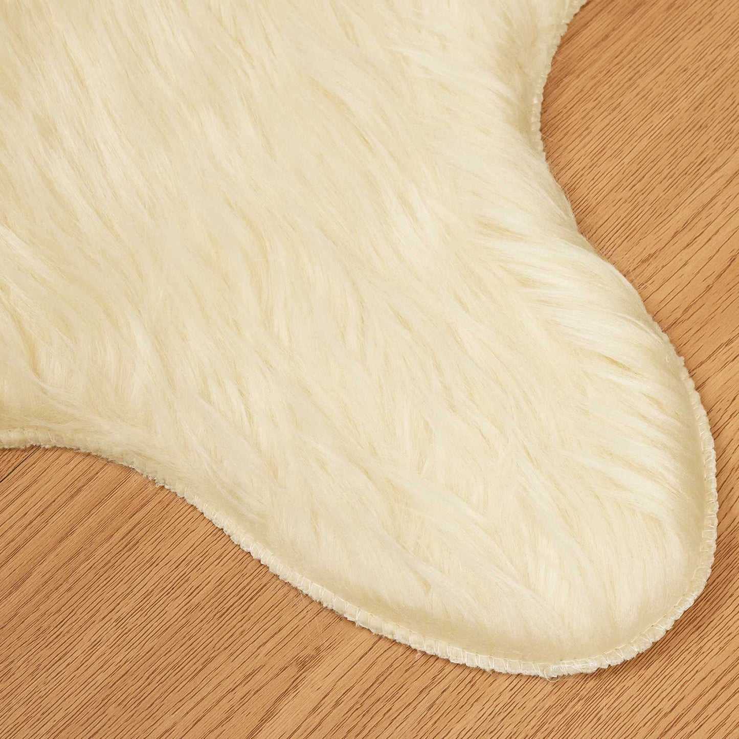 Faux Sheepskin Rug TAFALLA Cream 80 x 120 cm Polyester