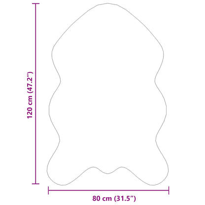 Faux Sheepskin Rug TAFALLA Cream 80 x 120 cm Polyester