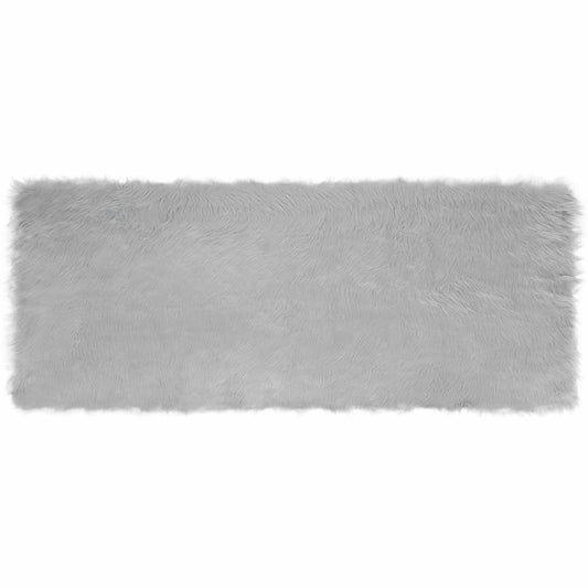 Faux Sheepskin Rug TAFALLA Grey 80 x 200 cm Polyester