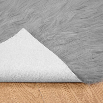 Faux Sheepskin Rug TAFALLA Grey 80 x 250 cm Polyester